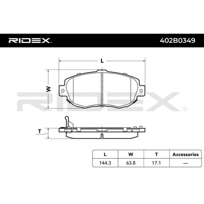 Brake Pads Set RIDEX 402B0349 402B0349 - photo 7