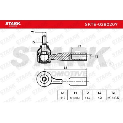 Tie Rod End Stark SKTE-0280207 SKTE-0280207 - photo 6