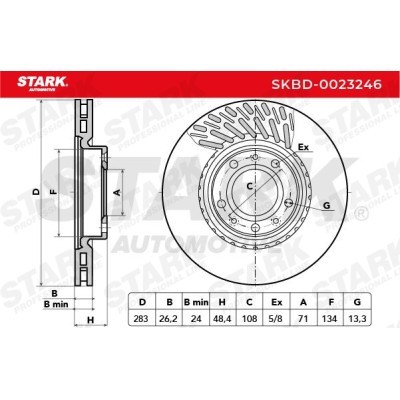 Brake Disc Stark SKBD-0023246 SKBD-0023246 - photo 5