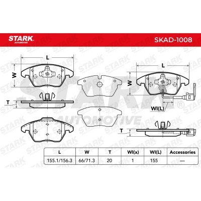 Brake Pads Set Stark SKAD-1008 SKAD-1008 - photo 3