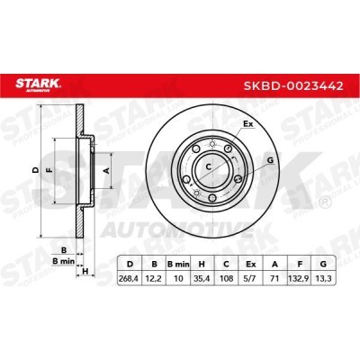 Brake Disc Stark SKBD-0023442 SKBD-0023442 - photo 4