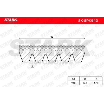 V-Ribbed Belt Stark SK-5PK940 SK-5PK940 - photo 6
