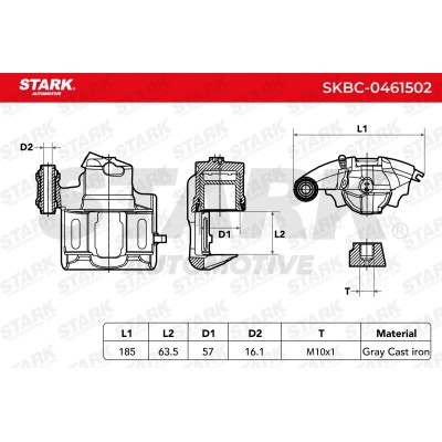 Brake Caliper Stark SKBC-0461502 SKBC-0461502 - photo 5