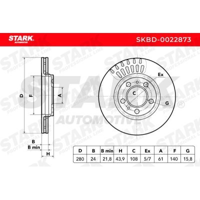 Brake Disc Stark SKBD-0022873 SKBD-0022873 - photo 3