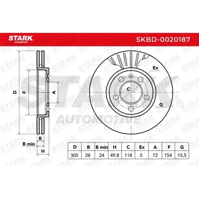 Brake Disc Stark SKBD-0020187 SKBD-0020187 - photo 5