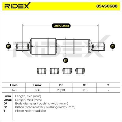 Shock Absorber RIDEX 854S0688 854S0688 - photo 7