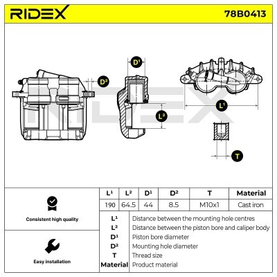 Brake Caliper RIDEX 78B0413 78B0413 - photo 4