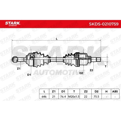 Drive Shaft Stark SKDS-0210759 SKDS-0210759 - photo 8