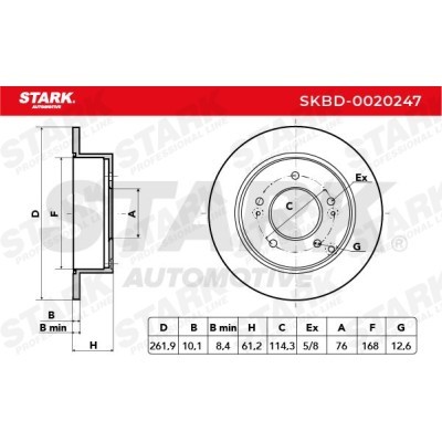 Brake Disc Stark SKBD-0020247 SKBD-0020247 - photo 4