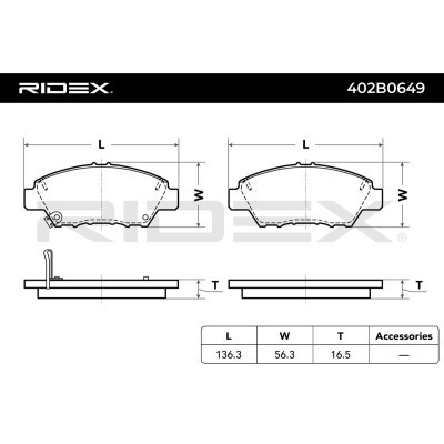 Brake Pads Set RIDEX 402B0649 402B0649 - photo 6