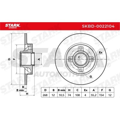 Brake Disc Stark SKBD-0022104 SKBD-0022104 - photo 4