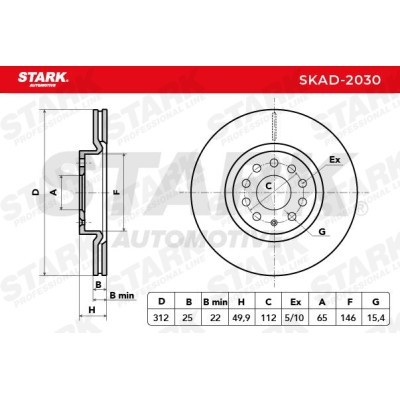 Brake Disc Stark SKAD-2030 SKAD-2030 - photo 7