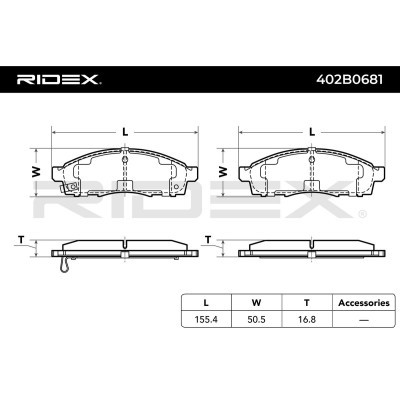 Brake Pads Set RIDEX 402B0681 402B0681 - photo 7