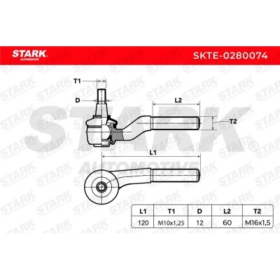 Tie Rod End Stark SKTE-0280074 SKTE-0280074 - photo 6