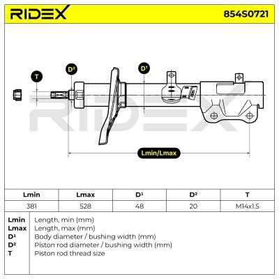 Shock Absorber RIDEX 854S0721 854S0721 - photo 6