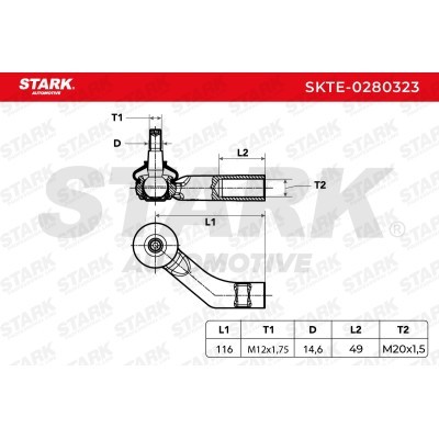Tie Rod End Stark SKTE-0280323 SKTE-0280323 - photo 5