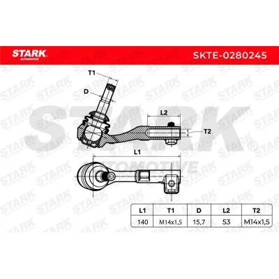 Tie Rod End Stark SKTE-0280245 SKTE-0280245 - photo 5