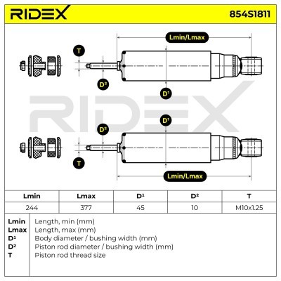 Shock Absorber RIDEX 854S1811 854S1811 - photo 4