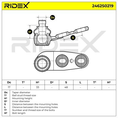 Ball Joint RIDEX 2462S0219 2462S0219 - photo 5