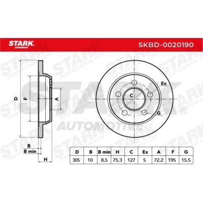 Brake Disc Stark SKBD-0020190 SKBD-0020190 - photo 4