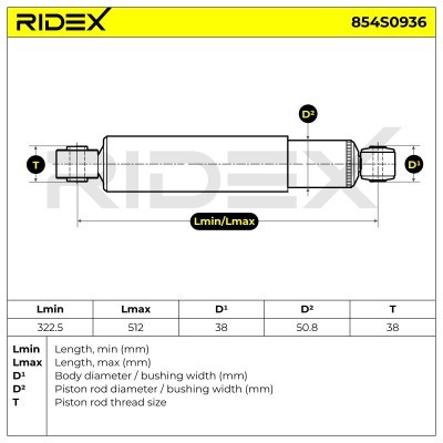 Shock Absorber RIDEX 854S0936 854S0936 - photo 8