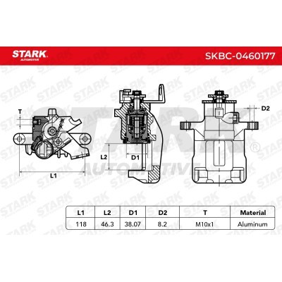 Brake Caliper Stark SKBC-0460177 SKBC-0460177 - photo 3
