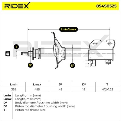Shock Absorber RIDEX 854S0525 854S0525 - photo 6