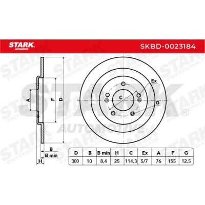 Brake Disc Stark SKBD-0023184 SKBD-0023184 - photo 8