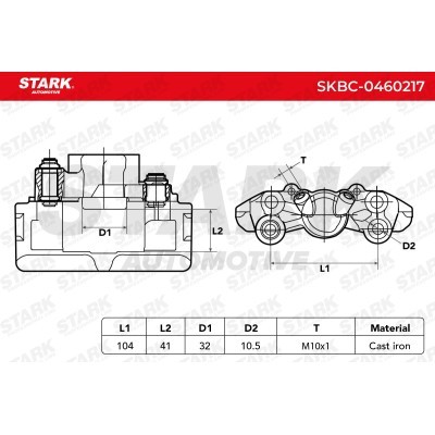 Brake Caliper Stark SKBC-0460217 SKBC-0460217 - photo 4