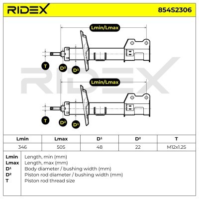 Shock Absorber RIDEX 854S2306 854S2306 - photo 6
