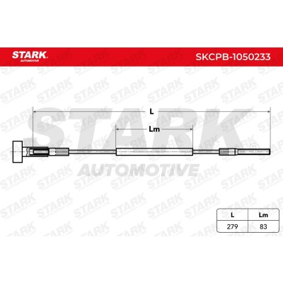 Cable Pull, Parking Brake Stark SKCPB-1050233 SKCPB-1050233 - photo 5