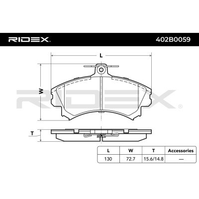 Brake Pads Set RIDEX 402B0059 402B0059 - photo 4