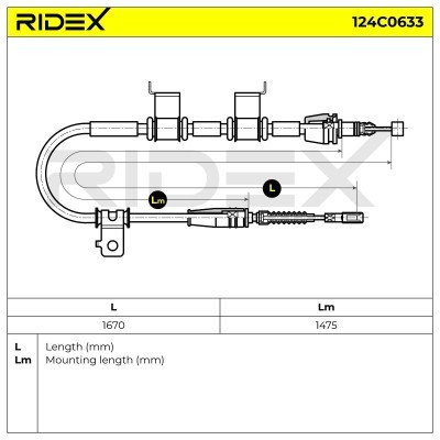 Cable Pull, Parking Brake RIDEX 124C0633 124C0633 - photo 7