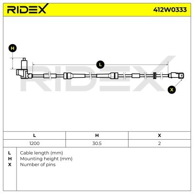 ABS Sensor RIDEX 412W0333 412W0333 - photo 4