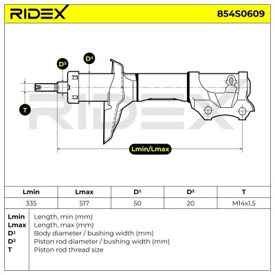 Shock Absorber RIDEX 854S0609 854S0609 - photo 5
