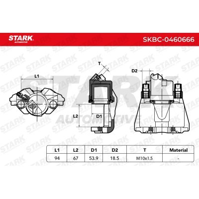 Brake Caliper Stark SKBC-0460666 SKBC-0460666 - photo 5