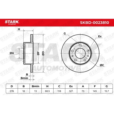 Brake Disc Stark SKBD-0023810 SKBD-0023810 - photo 7
