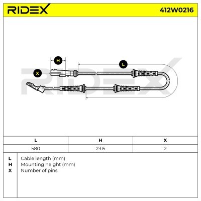 ABS Sensor RIDEX 412W0216 412W0216 - photo 6