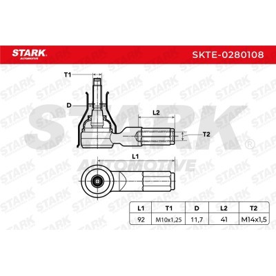 Tie Rod End Stark SKTE-0280108 SKTE-0280108 - photo 5
