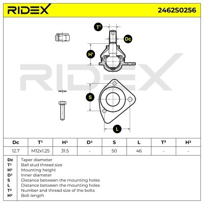 Ball Joint RIDEX 2462S0256 2462S0256 - photo 10