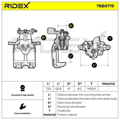 Brake Caliper RIDEX 78B0719 78B0719 - photo 6