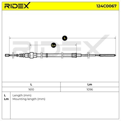 Cable Pull, Parking Brake RIDEX 124C0067 124C0067 - photo 6