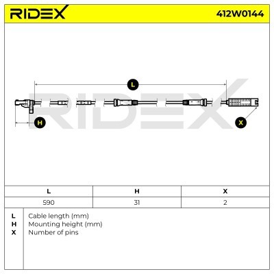 ABS Sensor RIDEX 412W0144 412W0144 - photo 4