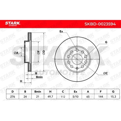 Brake Disc Stark SKBD-0023594 SKBD-0023594 - photo 5