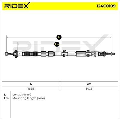 Cable Pull, Parking Brake RIDEX 124C0109 124C0109 - photo 6