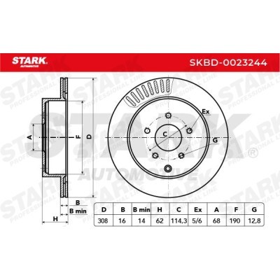 Brake Disc Stark SKBD-0023244 SKBD-0023244 - photo 5