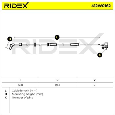 ABS Sensor RIDEX 412W0162 412W0162 - photo 4