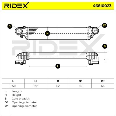 Intercooler, Charger RIDEX 468I0023 468I0023 - photo 7