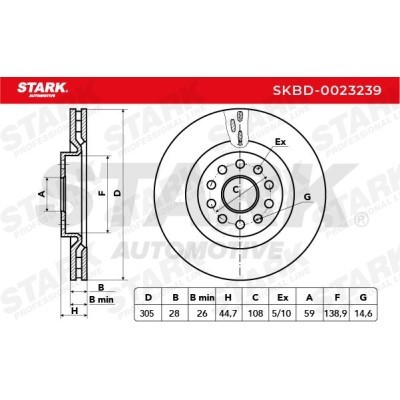 Brake Disc Stark SKBD-0023239 SKBD-0023239 - photo 5