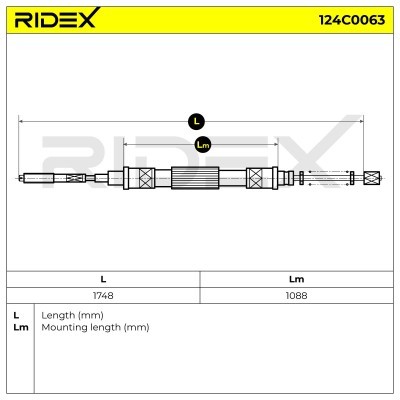 Cable Pull, Parking Brake RIDEX 124C0063 124C0063 - photo 7